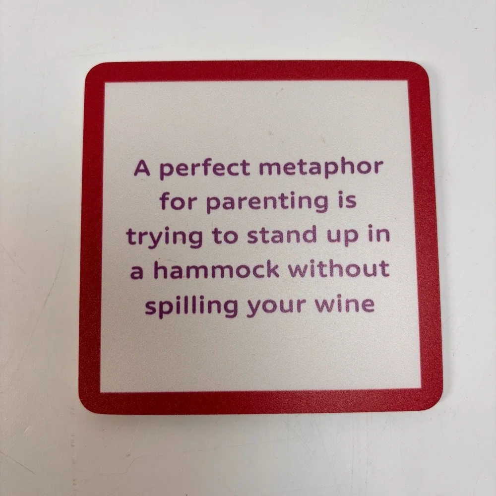 DRINKS ON ME Drink Coasters SET OF 7 Assorted Laugh Out Loud Party Funny Lot NEW